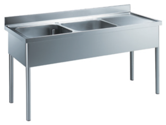Ванна моечная 2-гнездовая с рабочей поверхностью Electrolux 133570 (LG1826DXE) в ШефСтор (chefstore.ru)